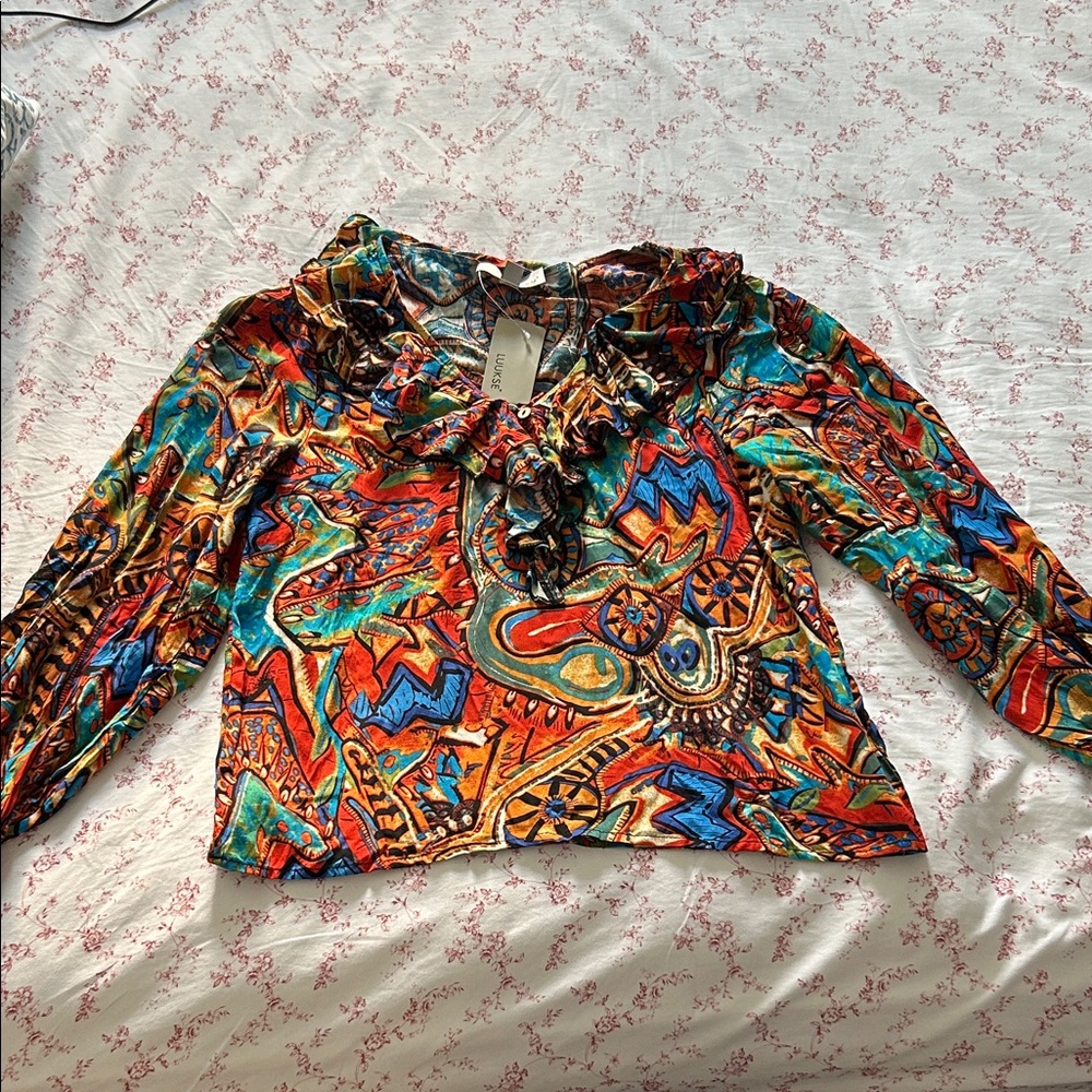 Luukse Multicolor Abstract Blouse